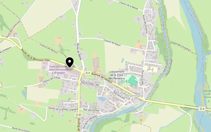 Plan d'accès au showroom Cizeron à Briennon (42720)