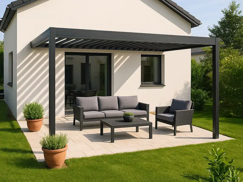 Pergola proposée par les revendeurs Pierret