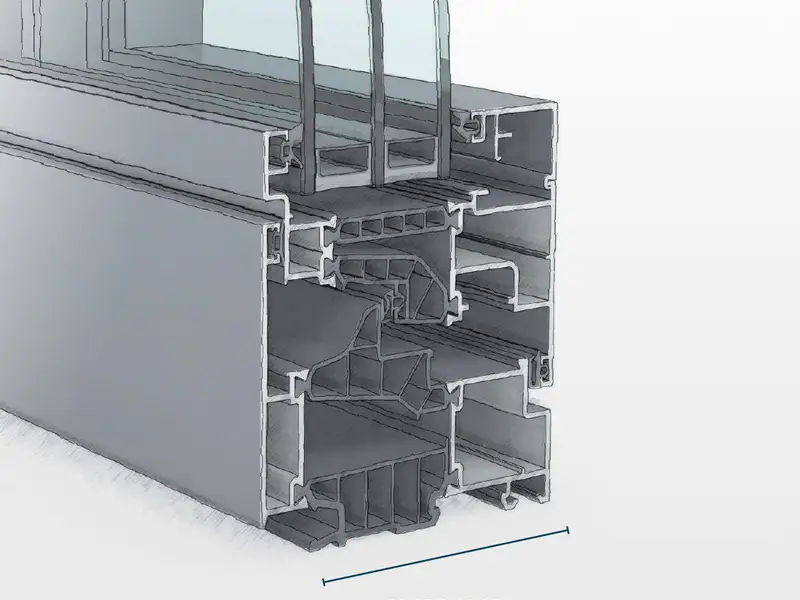 Fenêtre aluminium Pierret, profilé de 88 mm
